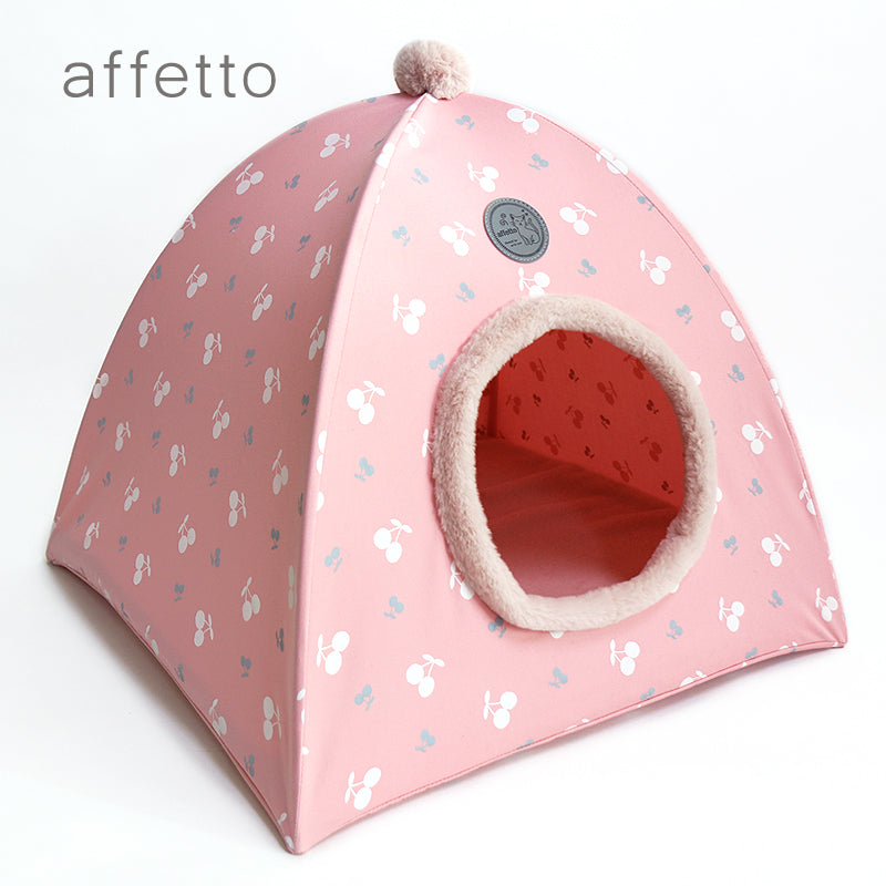 AFFETTO CAT TENT CHERRY PINK