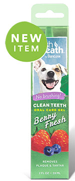 TropiClean Clean Teeth Oral Care Gel Berry Fresh 2oz