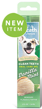 TropiClean Clean Teeth Oral Care Gel Vanilla Mint 2oz