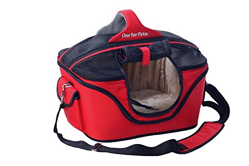 One for Pets The Deluxe Cozy Pet Carrier - Red - Small