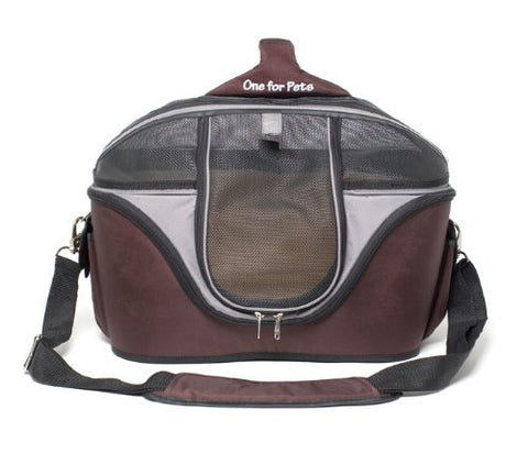 One for Pets The Deluxe Cozy Pet Carrier - Grey/Brown - Small