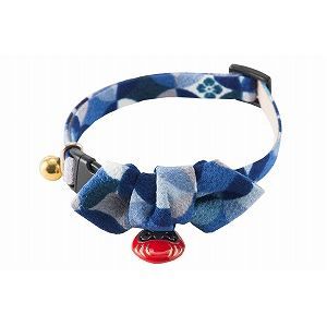Necoichi Daruma Charm Cat Collar(Blue)
