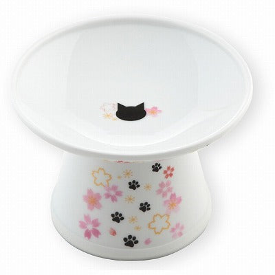 Necoichi Extra Wide Raised Cat Food Bowl (2021 Sakura Limited Edition)