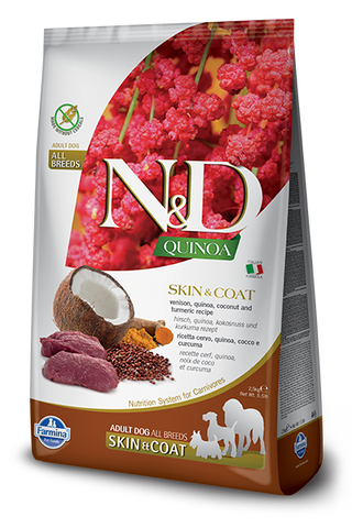 Farmina Pet Foods N&D Dog Formulation - Quinoa Venison & Quinoa Skin & Coat 5.5lbs