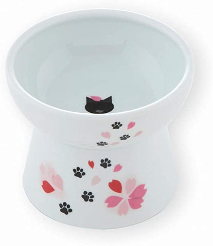 Necoichi Raised Cat Food Bowl Large (Sakura 2019 Limited Edition)