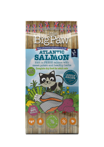 Little Big Paw Atlantic Salmon Complete Dry Food for Adult Cats 1.5kg/3.3lbs
