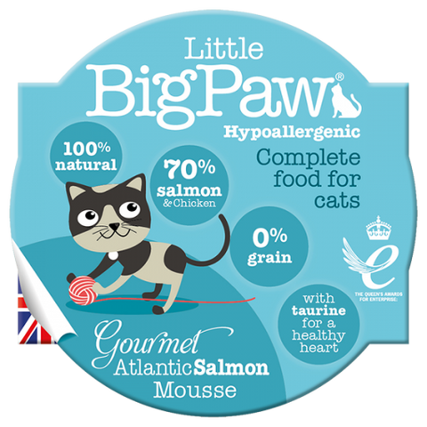 Little Big Paw Gourmet Atlantic Salmon Mousse For Cats (85g)