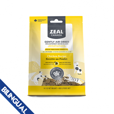 ZEAL CANADA Gently Air-Dried Grain Free Chicken Recipe Cat Food 14oz
