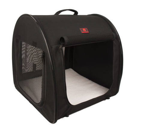 One for Pets Folding Fabric Portable Single Kennel - Black - Single