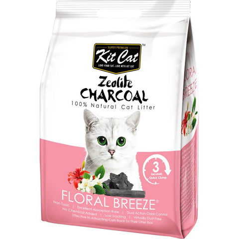 Kit Cat Zeolite Charcoal Floral Breeze 4KG