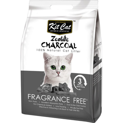 Kit Cat Zeolite Charcoal Fragrance Free 4KG