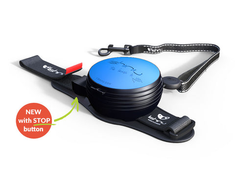 Lishinu 2 New Version with Stop Button (Tape) (M) Hands-Free Retractable Leash