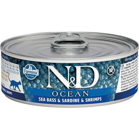 Farmina Pet Foods N&D Rawcan - Cat Ocean Sea Bass, Sardine & Shrimp 2.8oz
