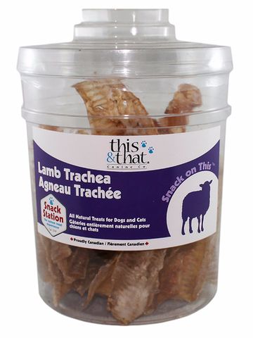 This & That ® Canine Co. Bulk Dehydrated Lamb Trachea Dog Treats 1 pc